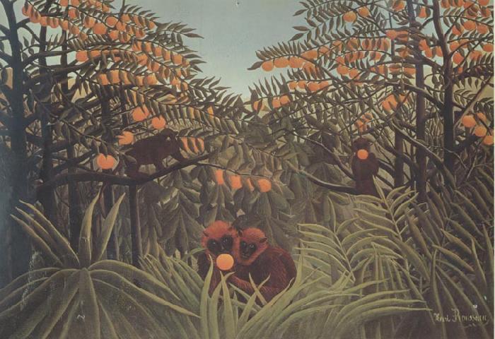 Henri Rousseau Monkeys in the Virgin Forest